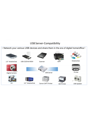 DL-US1U 1 Port USB2.0 Print Server